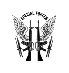 Special Forces M16 Assault Rifles With Wings