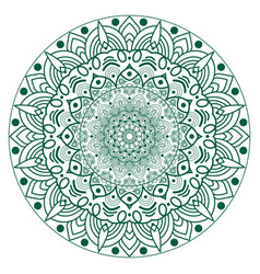 Mandala Simple Green Abstract Round Openwork Shape