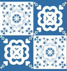 Indigo Blue Seamless Pattern Repeating Motif Tile