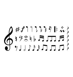 Music Notes Musical Song Melody Tune Clef Icons