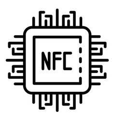 Nfc Processor Icon Outline Style