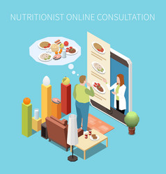 Nutritionist Isometric Composition