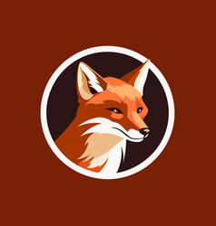 Art Of A Stylized Orange Fox On Brown