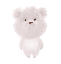 Cute White Bear Cub Polar Bear Baby Plush Toy