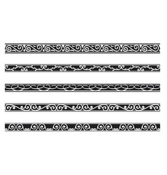 Set Of Decorative Seamless Ornamental Border