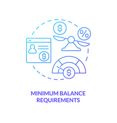 Minimum Balance Requirements Blue Gradient