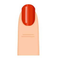 Red Fashion Nail Icon Cartoon Form