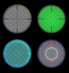 Sniper Scope Set On Transparent Background