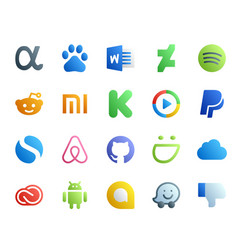 20 Social Media Icon Pack Including Cc Icloud