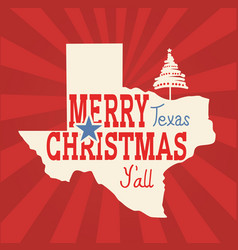 Merry Christmas Texas Greeting Card American