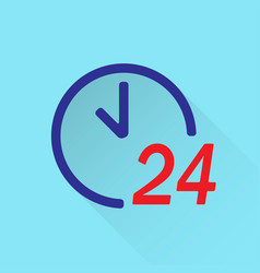 24 Hour Clock Icon Hours A Day