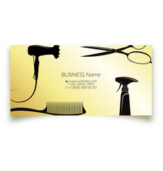 Gold Business Card For Beauty Salon Stylist