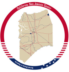 Map Of San Joaquin County In California Usa