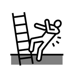 Stairs Fall Man Accident Color Icon