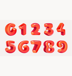 0 To 9 Icons Numbers Set 3d Render In Cartoon