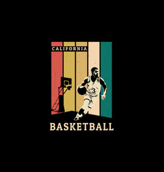 California Basketball Silhouette Design