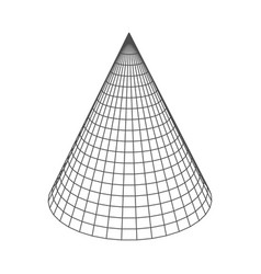 Cone Low Poly Geometric Shape Of Wireframe Grid