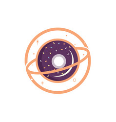 Doughnut Planet Logo Design Template