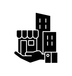 Building Ownership Black Glyph Icon