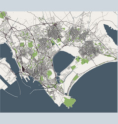 Map City Cagliari Sardinia Italy