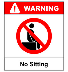 No Sitting Do Not Sit On Surface Prohibition