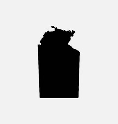 Northern Territory Australia Map Black Silhouette