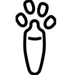 Rabbit Hoof Print Line Icon