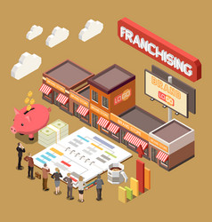 Franchising Isometric Background