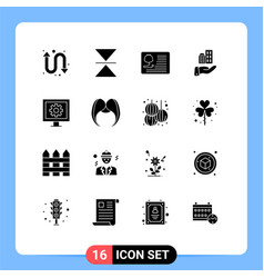 Set 16 Commercial Solid Glyphs Pack For Tv