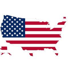 Usa Flag In Map With American