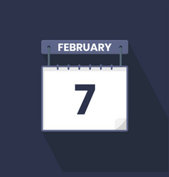 7th February Calendar Icon February 7 Calendar