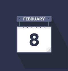 8th February Calendar Icon February 8 Calendar