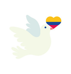 Dove With Colombian Flag