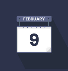 9th February Calendar Icon February 9 Calendar