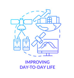 Improving Day To Day Life Blue Gradient Concept