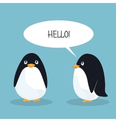 Two Ridiculous Animation Penguins Welcome Each