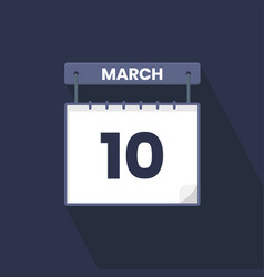 10th March Calendar Icon March 10 Calendar Date