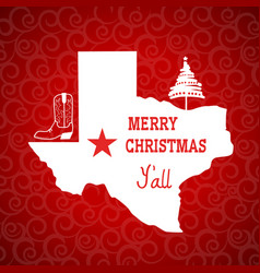 Merry Christmas Texas Card American