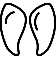 Cow Farm Animal Hoof Print Line Icon