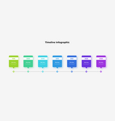 Horizontal Progress Diagram With 7 Elements