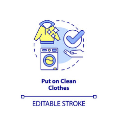 Put On Clean Clothes Concept Icon