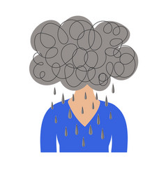 A Woman With Rain Cloud For Head