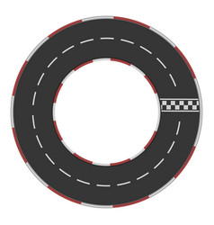 Round Racetrack Icon Cartoon Car Race