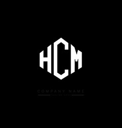 Hcm Letter Logo Design With Polygon Shape