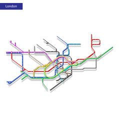 Map Of The London Metro Subway Template Of City