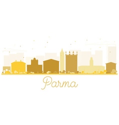 Parma City Skyline Golden Silhouette