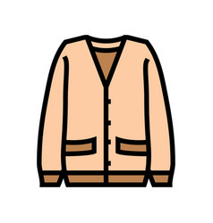 Cardigan Japanese School Color Icon