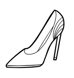 Coloring Book Cartoon Shoe Collection Pump