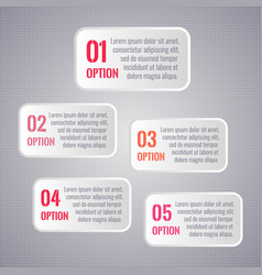 Infographic Rectangles 1 2 3 4 5 Option