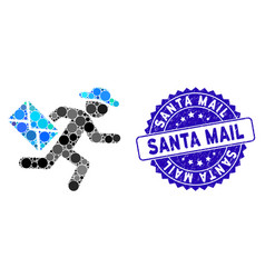 Mosaic Gentleman Mail Courier Icon With Textured